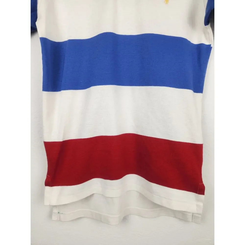 Vintage Polo by Ralph Lauren Polo Shirt Blue Red Green Colorblock Men Size Small